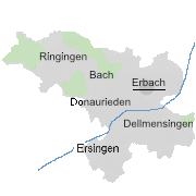Orte im Stadtgebiet von Erbach