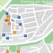 Sehenswertes und Markantes in der Innenstadt von Freiberg am Neckar