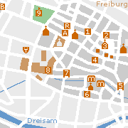 Freiburg, Sehenswürdigkeiten in der Innenstadt