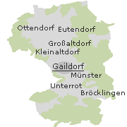 Lage einiger Ortsteile von Gaildorf