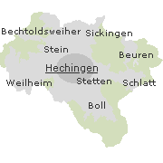 Orte im Stadtgebiet von Hechingen