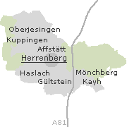 Ortsteile im Stadtgebiet von Herrenberg