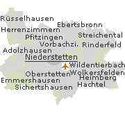 Stadtteile im Stadtgebiet von Niederstetten