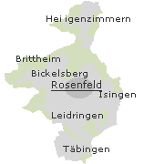 Lage einiger Orte im Stadtgebiet von Rosenfeld