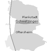 Lage einiger Orte im Stadtgebiet von Weinheim