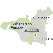 Lage einiger Ortsteile von Wildberg