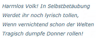Homage eines unbekannten Dichters an einen nicht mehr so bekannten