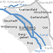 Bamberg Lagekarte der Stadtteile