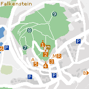 Sehenswertes und Markantes in der Ortszentrum von Falkenstein