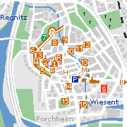 Sehenswertes und Markantes in der Innenstadt von Forchheim
