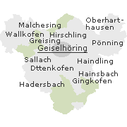 Orte im Stadtgebiet von Geiselhöring
