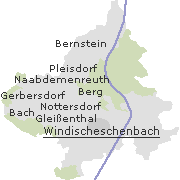 Lage einiger Orte im Stadtgebiet von Windischeschenbach