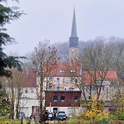 Blick vom Oberkietz zur Nikolaikirche Oderberg