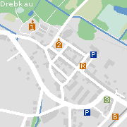 Sehenswertes und Markantes in der Innenstadt von Drebkau / Drjowk