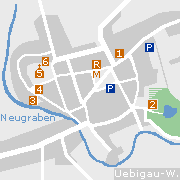 Stadtplan Sehenswürdigkeiten der Altstadt von Übigau