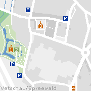 Sehenswertes und Markantes in der Innenstadt von Vetschau / Wĕtošow