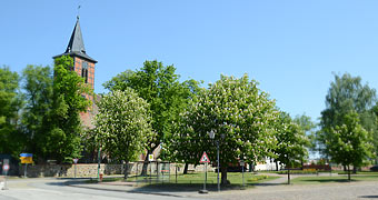 imposantes Gebäude der Alten Stadtmühle bzw. Hahn'schen Seifenfabrik