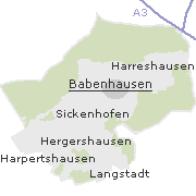 Stadtgebiet vo Babenhausen in Hessen