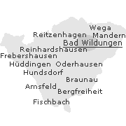 Orte im Stadtgebiet in Bad Wildungen