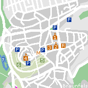 Lage einiger Orte im Stadtgebiet von Braunfels
