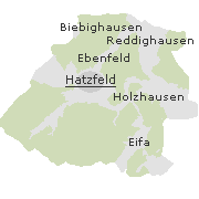 Orte im Stadtgebiet von Hatzfeld (Eder)