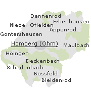 Orte im Stadtgebiet von Homberg an der Ohm
