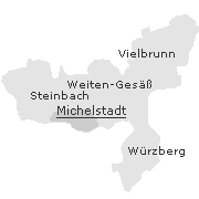 Lage einiger Orte im Stadtgebiet von Michelstadt