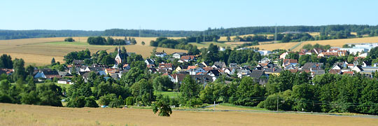 Blick in die Ortslage von Waldems-Esch