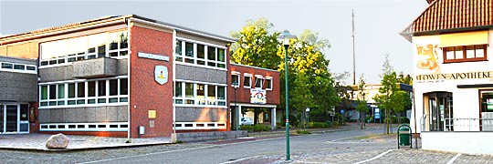 Rathauskomplex und Löwenapotheke in Bassum