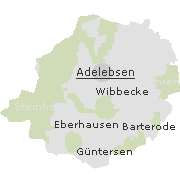 Lage einiger Ortsteile von Adelebsen