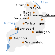Diepholz Kreis in Niedersachsen