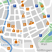 Altstadt von Göttingen und einige Sehenswürdigkeiten