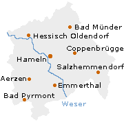 Hameln Pyrmont Kreis in Niedersachsen