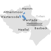 Lage einiger Ortsteile von Hemmoor