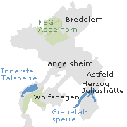 Lage einiger Ortsteile von Langelsheim