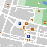 Hannover, Stadtplan der Sehenswürdigkeiten in der Innenstadt