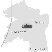 Lage einiger Orte im Stadtgebiet von Lohne