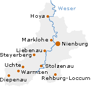 Nienburg Weser Kreis in Niedersachsen
