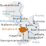 Osnabrück Landkreis um Osnabrück in Niedersachsen