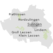 Lage einiger Ortsteile von Sulingen