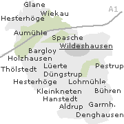 Lage der Ortsteile von Wildeshausen