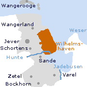 Umgebung von Wilhelmshaven in Niedersachsen