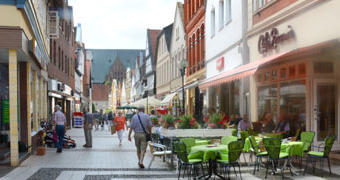 Verden an der Aller hat in seiner Altstadt eine quicklebendige Fußgängerzone