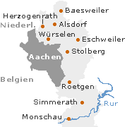 Städteregion Aachen in Nordrhein-Westfalen