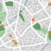 Bottrop, Stadtplan der Sehenswürdigkeiten in der Innenstadt