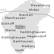 Orte im Stadtgebiet von Büren