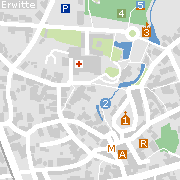 Erwitte, Stadtplan der Sehenswürdigkeiten in der Innenstadt
