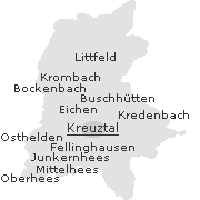 Orte im Gebiet der Stadt Kreuztal