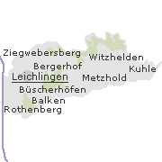 Lage einiger Orte im Stadtgebiet von Leichlingen im Rheinland