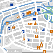 Lippstadt, Stadtplan der Sehenswürdigkeiten in der Innenstadt